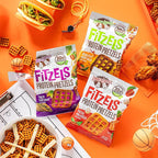 Lenny & Larry's FITZELS Protein Pretzels [GAME DAY Variety Pack] – 12 x 3oz Bags of High Protein Snacks with 20g Plant Based Protein – Incredibly Tasty with Salty Crunch