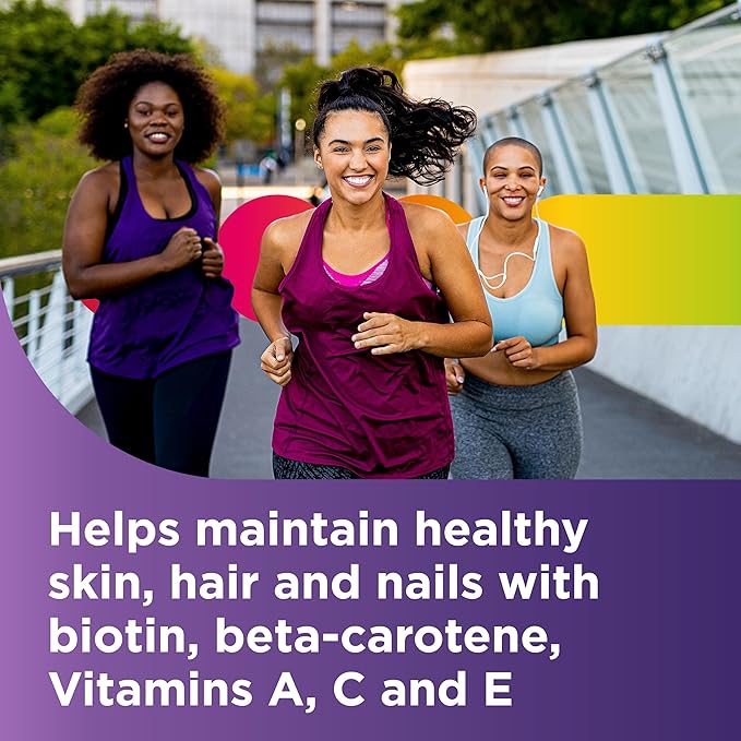 Centrum Multivitamin for Women, Multivitamin/Multimineral Supplement with Iron, Vitamin D3, B Vitamins and Antioxidant Vitamins C and E, Gluten Free, Non-GMO Ingredients - 65 Count