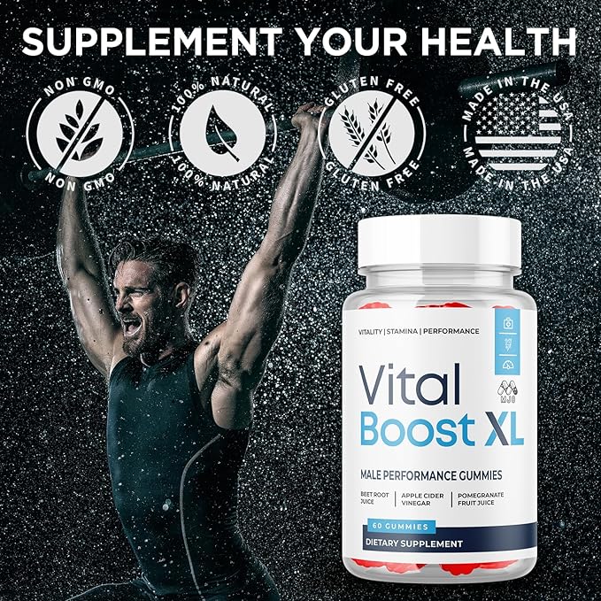 (2 Pack) Vital Boost XL Gummies, Official VitalBoost X L Gummys for Men with All Natural Ingredients, Vital Boost XL Advanced for Wellness Support with Premium Active Lifestyle Vitamins (120 Gummies)
