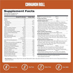 VitaHustle ONE Vegan Cinnamon Roll Protein Powder - 20g Plant Protein Meal Replacement with 86+ Superfoods & Greens, Probiotics + No Bloat Digestive Blend - Dairy Free, Gluten Free (15 Servings)