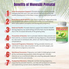 Prenatal Vitamins for Women | Postnatal | Vegan, Halal Gelatin Free | with Folate, Iron & Biotin | Supports Pregnancy, Postpartum Energy & Hair Health, 90 Capsules