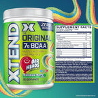Xtend Original BCAA Powder, 7g BCAAs and 2.5g L-Glutamine for Muscle Recovery, Hydration, and Lean Muscle, Sugar Free Intra and Post Workout Drink, Airheads Xtreme Rainbow Berry, 30 Servings