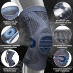 NEENCA Professional Knee Brace for Pain Relief, Medical Knee Compression Sleeve, Knee Support with Horizontal Knit Tech for Meniscus Tear, ACL, Arthritis, Joint Pain, Runner, Workout
