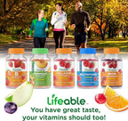 Lifeable Glucose Gummies - Great Tasting Natural Flavor Gummy - Gluten Free GMO-Free Chewable - for Adults and Kids - 90 Gummies