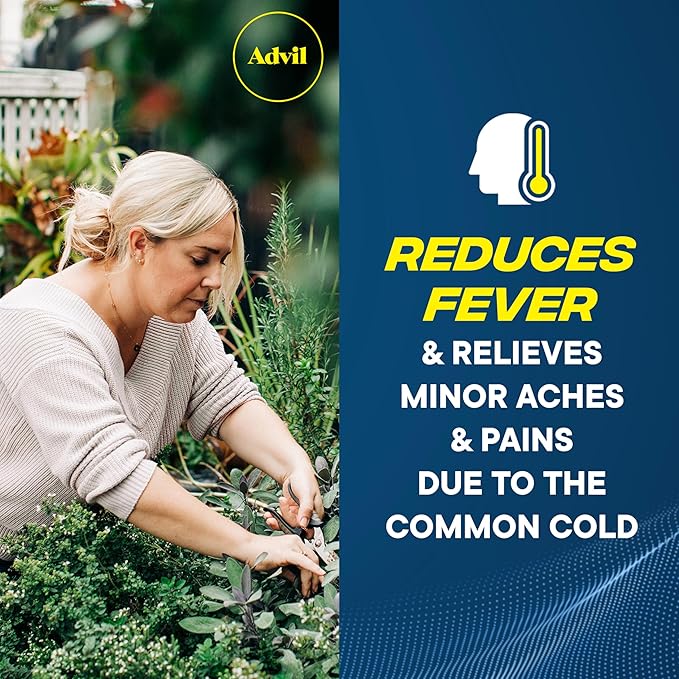 Advil Pain Reliever and Fever Reducer, Pain Relief Medicine with Ibuprofen 200mg for Headache, Backache, Menstrual Pain and Joint Pain Relief - 50x2 Coated Tablets