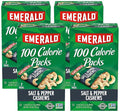 Emerald Nuts, Salt & Pepper Cashews, 100 Calorie Packs, 7 Count, 4.34 Oz (Pack of 4)