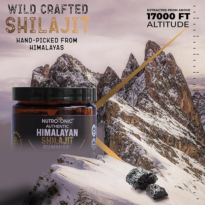Organic SHILAJIT Gummies by NutroTonic | Shilajit for Men & Women | Cane Sugar Free, Sweetened by Organic Manuka Honey | Clean Formula | Natural Fulvic & Humic Acid | 30 Healthy Gummies (6)