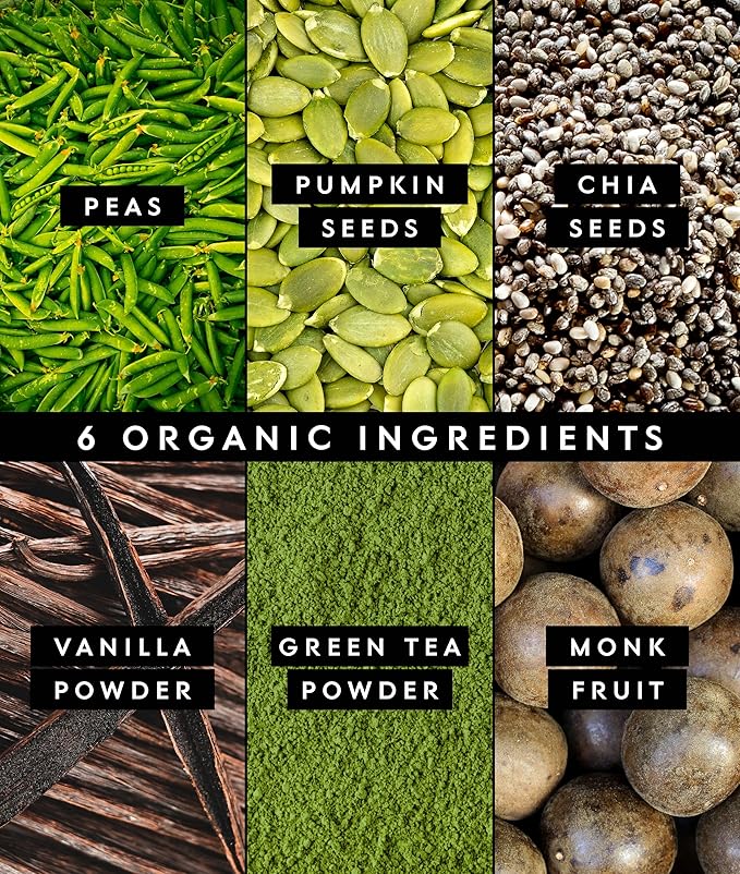 Truvani Vegan Pea Protein Powder | Matcha | 20g Organic Plant Based Protein | 1 Serving | Keto | Gluten & Dairy Free | Low Carb | No Added Sugar