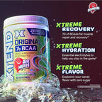 Xtend Original BCAA Powder, 7g BCAAs and 2.5g L-Glutamine for Muscle Recovery, Hydration, and Lean Muscle, Sugar Free Intra and Post Workout Drink, Airheads Xtreme Rainbow Berry, 30 Servings