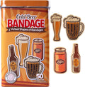 BioSwiss Funny Bandages, Cold Beverage Shaped Adult Novelty Self Adhesive Bandage Set, Latex Free, Sterile Wound Care, 50 Count