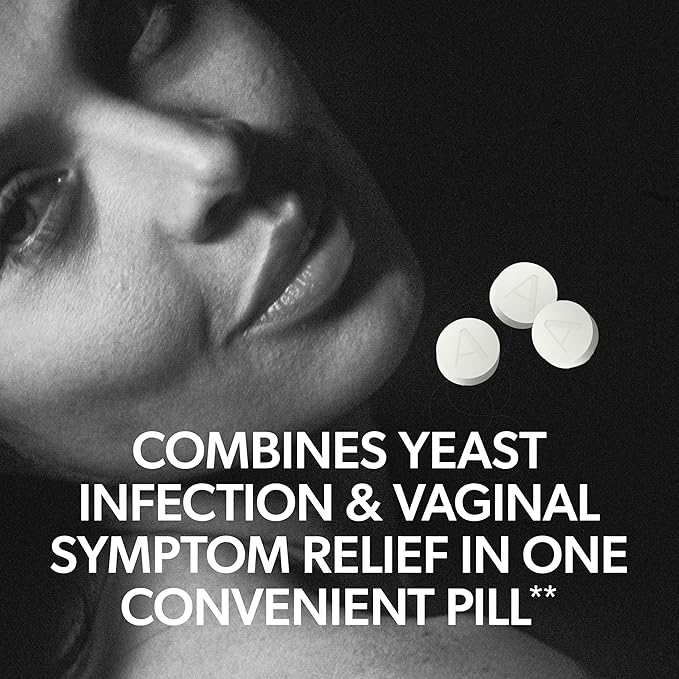 AZO Yeast Plus Dual Relief Homeopathic Medicine | Yeast Infection Symptom Relief: Itching & Burning | Vaginal Symptom Relief: Occasional Odor & Discharge | #1 Most Trusted Brand | 2 Pack (60ctx2)