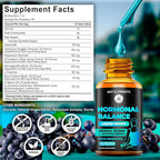 Liquid Hormone Balance Supplements for Women & PMS Relief - Menopause Support PMS Vitamins Menstrual Cramp Relief - PMS Supplements Chasteberry, Black Cohosh for Hot Flashes, Dong Quai & Probiotic