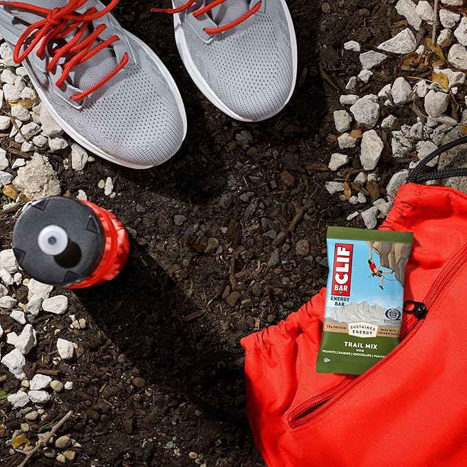 CLIF BAR - Energy Protein Bars - Trail Mix - Made with Organic Oats - Energy Bars - Non-GMO - (10 Pack)