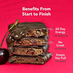 ALOHA Organic Plant Based Protein Bars - Chocolate Cherry - 12 Bars, Vegan, Low Sugar, Gluten-Free, Paleo, Low Carb, Non-GMO, No Stevia, No Erythritol