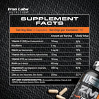 Iron Labs ZM6 - High Strength Zinc and Magnesium Supplement - 180 Vegetarian Capsules (3 Month Supply) - Super Enhanced Zinc Magnesium Aspartate and B6 Complex