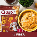 Quest Nutrition BBQ Protein Chips,19g Protein,4g Net Carb,Gluten Free,1.1 oz,(Pack of 24)