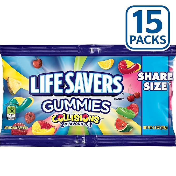 Lifesavers Gummies Collision Pouches, 4.2 Ounce (Pack of 15)