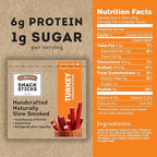 Old Wisconsin Turkey Sausage Snack Sticks, Naturally Smoked, Ready to Eat, High Protein, Low Carb, Keto, Gluten Free, 6 Ounce Resealable Package (Pack of 4)