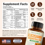 Glucosamine Chondroitin MSM Supplement – Advanced Joint Supplements for Men and Women w/Glucosamine Sulfate 1000mg, Chondroitin Sulfate & MSM, Vitamin B12 and More for Joint Health – FSA Eligible