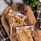 Quest Nutrition Dipped Chocolate Chip Cookie Dough Protein Bars, 18g Protein, 3g Net Carbs, Gluten Free, 1.76 Oz, 12 Count