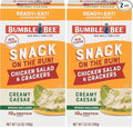 Bumble Bee Snack On The Run Creamy Caesar Chicken Salad with Crackers Kit - Ready to Eat Protein Snack Pack - 10g Protein per Box (Pack of 2)