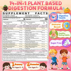 Toddler 2-4 & Kids 4+ Para Clean Gut Health Gummies w/Black Walnut, Wormwood, Clove, Pumpkin Seeds, Vitamin C, D3, Zinc, Digestive Supplement for Natural Gut Cleanse, Kids Immune Support (60cts)