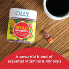 OLLY Multi + Probiotic Adult Multivitamin Gummy, 1 Billion CFUs, Digestive and Immune Support Chewable Supplement, Tropical Twist, 35 Day Supply - 70 Count