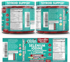 ThyroGlow Thyroid Support Gummies Selenium Iodine KSM 66 Ashwagandha L Tyrosine Vitamin D, C, B12, B6 Turmeric Blueberry Holy Basil Folate Bladderwrack By Clean Nutra