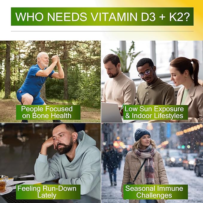 KEY ELEMENTS D3 K2 Vitamin 10,000 IU with Magnesium Glycinate 350mg, Zinc and Moringa - Bone & Immune Support - Vitamin D with K2 MK-7 200mcg - Non-GMO, Gluten-Free Softgels