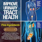 Kidney Support Cleanse Detox & Repair -120 Capsules - Cranberry & Astragalus Root Pills for Women and Men | High Strength Stone Remover Supporting Urinary Tract & Bladder Health