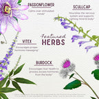WishGarden Herbs PMS Emotional for Women - Herbal PMS Support Supplement for Women with Vitex Berry & Blue Vervain, PMS Mood Swing Relief & PMDD Relief Supplement, Emotional Support During PMS, 4oz