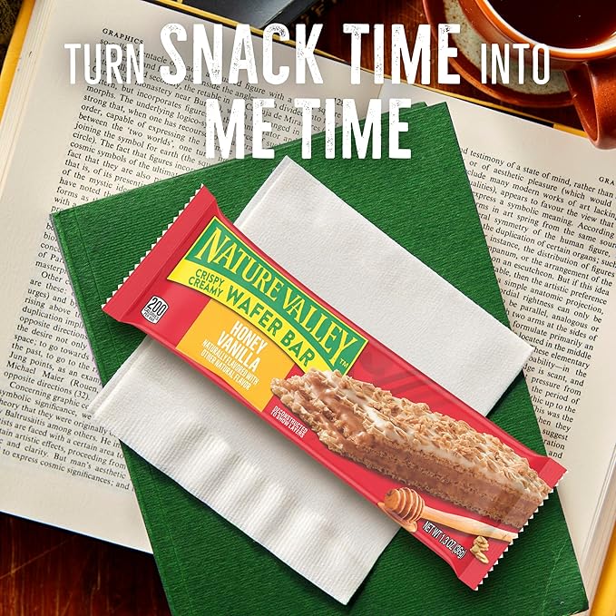 Nature Valley Crispy Creamy Wafer Bars, Honey Vanilla, Whole Grain, 5 Bars, 6.5 oz