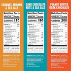 KIND Nut Bars, Variety Pack, Dark Chocolate Nuts & Sea Salt, Peanut Butter Dark Chocolate, and Caramel Almond Sea Salt, Gluten Free, Low Sugar, 5-7g Protein, 12 Count