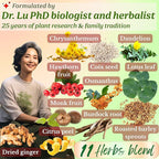 Dr. Lu’s Happy Slim Herbal Tea | 100% Natural Tea for Digestive Comfort & Body Balance | Gentle Colon Cleanse Tea for Daily Detox | 11 Herbs incl. Hawthorn, Lotus Leaf, Burdock, Dandelion | Laxative-Free