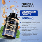 Magnesium Citrate Capsules 1000mg | High Absorption Supplement - Sleep, Muscle & Heart Support - Vegan | Non-GMO - Made in USA - As Powder | Pills | Tablets - 240 Capsules, 4 Month Supply