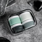 Kuangre Travel Containers for Toiletries, Silicone Cream Jars BPA-Free, Leak-proof 2oz Travel Size Containers, Portable Size Silicone Jars with Lid for Cosmetic Face Hand Body Cream (4 Pack)