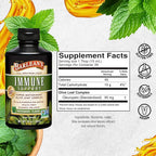 Barlean's Peppermint Olive Leaf Complex Liquid Immune Support Supplement, 95mg Oleuropein Antioxidants, 16 oz