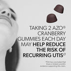 AZO Cranberry Urinary Tract Health Gummies Dietary Supplement 2 Gummies = Glass Cranberry Juice Helps Cleanse Protect Natural Berrylicious Flavor Gummies, Non-GMO, 40 Count