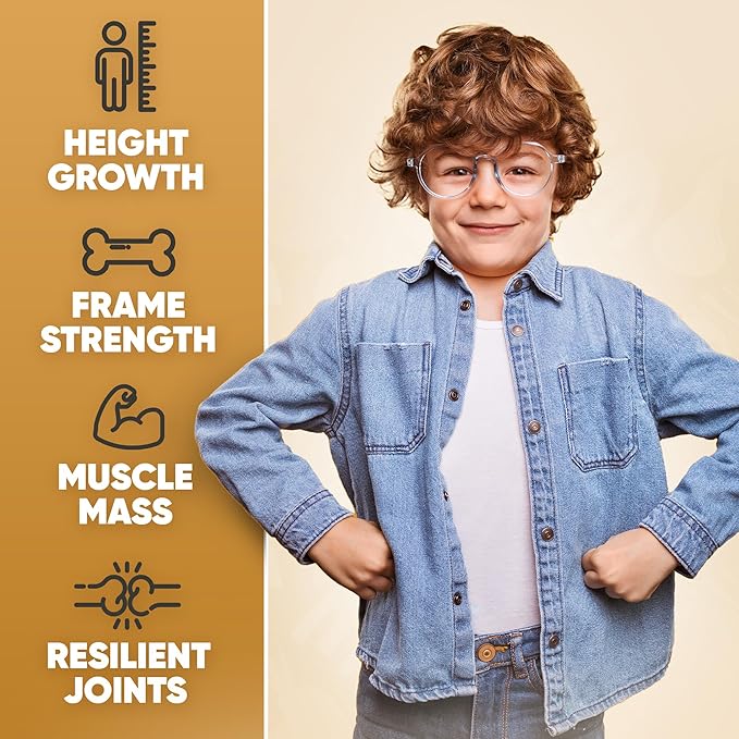 Height Growth Increase Vitamin Gummies, Calcium 100mg, Magnesium Glycinate 30mg, Zinc, Ashwagandha, Vitamin K2 D3 25mg Grow Tall Maximizer Supplement, Multivitamin for Kids, Teens Boy & Girl, Adults