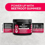 VitaUp Beet Root Gummies – Beetroot Supplement with CoQ10, Grape Seed, Vitamin C, B12 & B3 – Nitric Oxide Gummies for Circulation Support – Beet Supplement for Energy & Immune Support – 60 Beets Chews