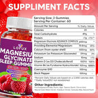 Lofux Magnesium Glycinate Gummies 400mg, Sugar Free Magnesium Gummies for Adults Women, Men, Chewable Supplement Gummy with L-Threonate, Vitamin D, B6, CoQ10 - for Calm, Sleep, Body Relaxation, 120 Ct