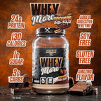 Axe & Sledge WHEY More Premium Protein Blend | 24g Protein, Whey Concentrate & Isolate | Prebiotic Fiber for Enhanced Absorption | Creamy, Delicious, Versatile | 30 Servings, Brownie Batter