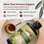 Barlean's Olive Leaf Complex Liquid Immune Support Supplement, 95mg Oleuropein Antioxidants, 8 oz