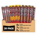 Jack Link's Beef Jerky Sticks Variety Pack - Original, Teriyaki & Zero Sugar - Made with 100% Real Beef - Ready to Eat Real Meat Protein Snacks - 5g Protein per Serving - (20 Pack) 0.92 oz Meat Sticks