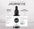 Earth N Pure Jasmine Essential Oil|100% Natural and Therapeutic Grade|Undiluted|for Aromatherapy|Flawless Skin|Soap Making|Massage|Improve Hair Growth|Relaxation|with Glass Dropper |100ML