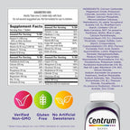 Centrum Silver Women's Multivitamin for Women 50 Plus, Multivitamin/Multimineral Supplement with Vitamin D3, B Vitamins, Non-GMO Ingredients, Supports memory and cognition in older adults - 65 Ct