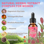 Cortisol Supplements for Women Liquid Drops,Cortisol Manager with Ashwagandha,L-theanine,Phosphatidylserine,Rhodiola Rosea for Mood Support,Adrenal Balance,Sleep,Vegan,Natural Flavor,2 Fl Oz