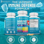 Immune Support 8 in 1 Capsules - Zinc Supplement, Vitamin D3, Vitamin C and Elderberry - Immune Booster with Echinacea, Ginger Root, and Turmeric - [2-Pack]