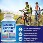8 in 1 Immune Support Booster Supplement with Echinacea, Vitamin C and Zinc 50mg, Vitamin D 5000 IU, Turmeric Curcumin & Ginger, B6, Elderberry (8 in 1 Capsules (Pack of 5))