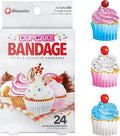 BioSwiss Bandages, Cupcake Shaped Self Adhesive Bandage Set, Latex Free, Sterile Wound Care, 24 Count